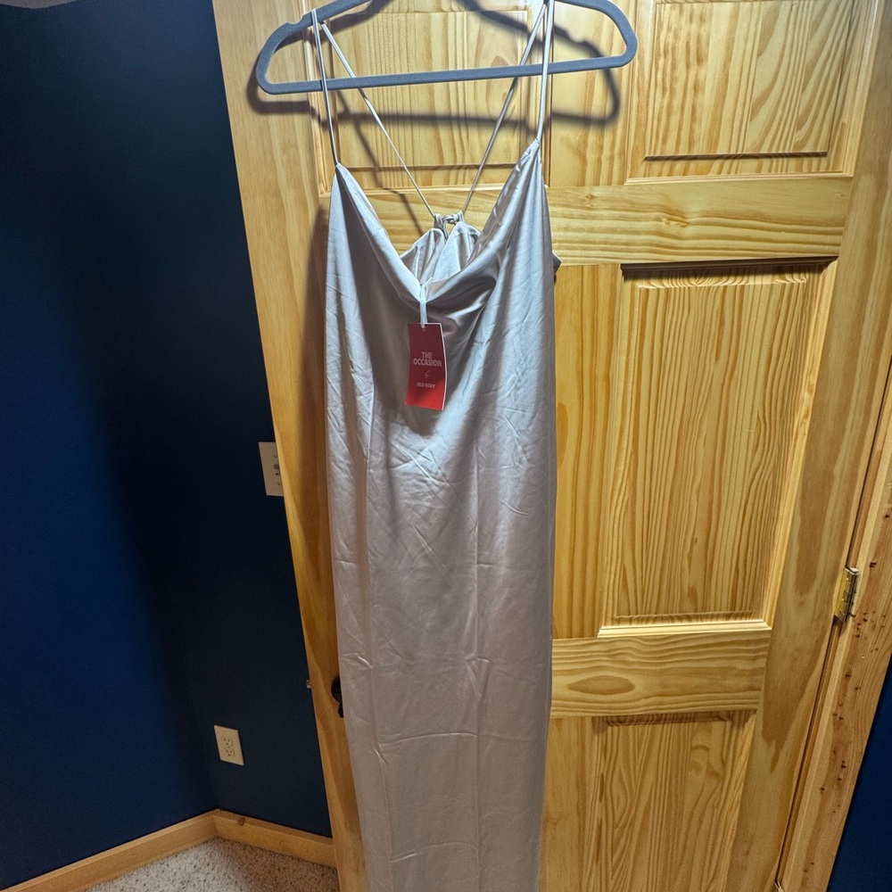Old Navy Sleek Champagne Maxi Dress